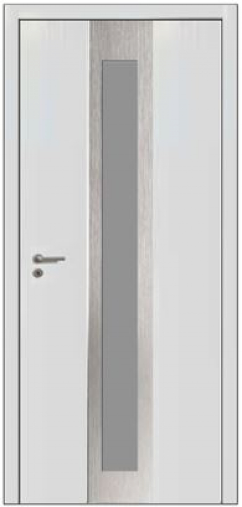 Входная дверь HTA100 HORMANN RAL 7016/9016 с остеклением, нажимные ручки