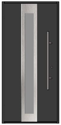 Входная дверь HTA100 HORMANN RAL 7016/7016 с остеклением
